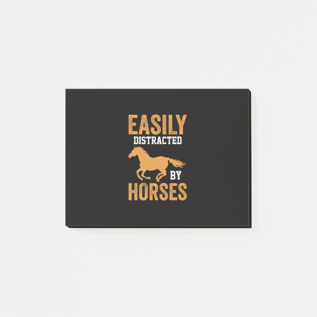 Equestrian Gift | Easily Distracted By Equestrian Post-it Klebezettel (Vorderseite)
