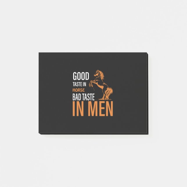 Equestrian Gift | Good Taste In Horse Post-it Klebezettel (Vorderseite)