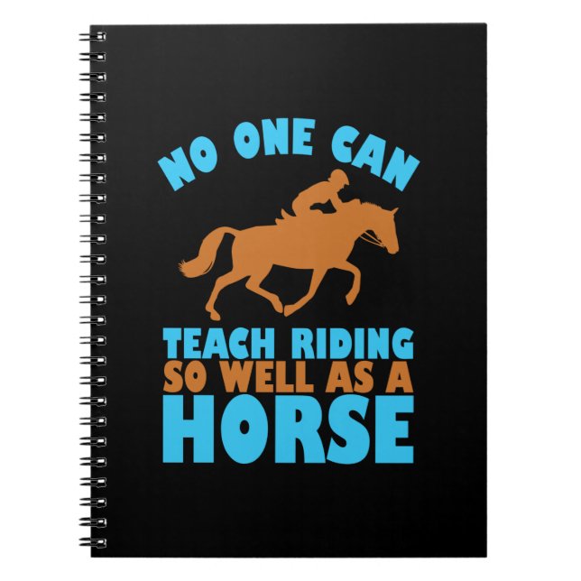 Equestrian Gift | No One Can Teach Riding Notizblock (Vorderseite)