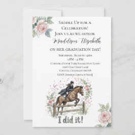 Equestrian Graduation Einladung