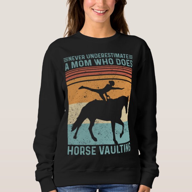 Equestrian Horse Vaulting Retro Sweatshirt (Vorderseite)
