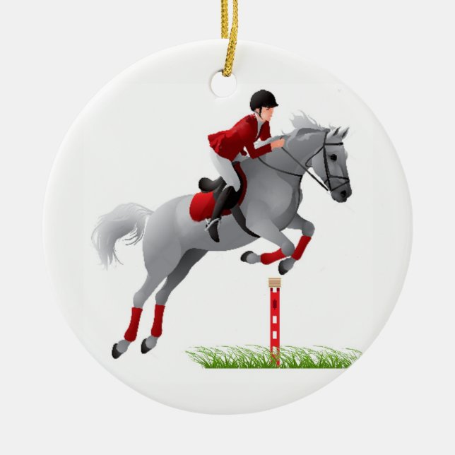 Equestrian Jumper Keramikornament (Vorne)
