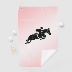 Equestrian Jumper Pink Golfhandtuch