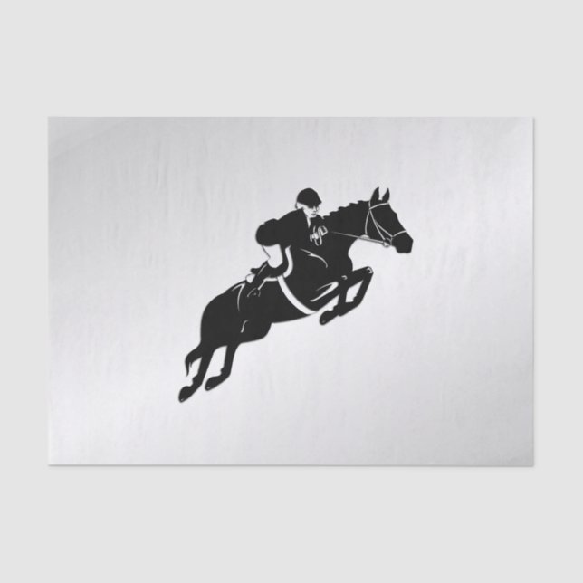 Equestrian Jumper Silver Seidenpapier (Vorderseite)
