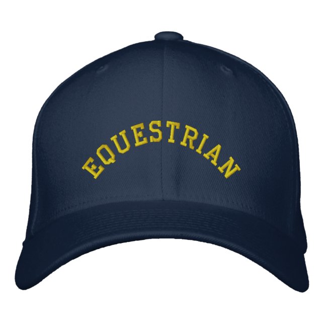 Equestrian Personalized Name Horse Rider Bestickte Baseballkappe (Vorderseite)