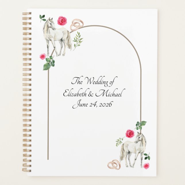 Equestrian Pink Floral Rustic Wedding (Devant)