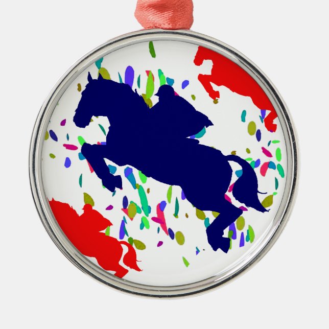 EQUESTRIAN SILBERNES ORNAMENT (Vorne)
