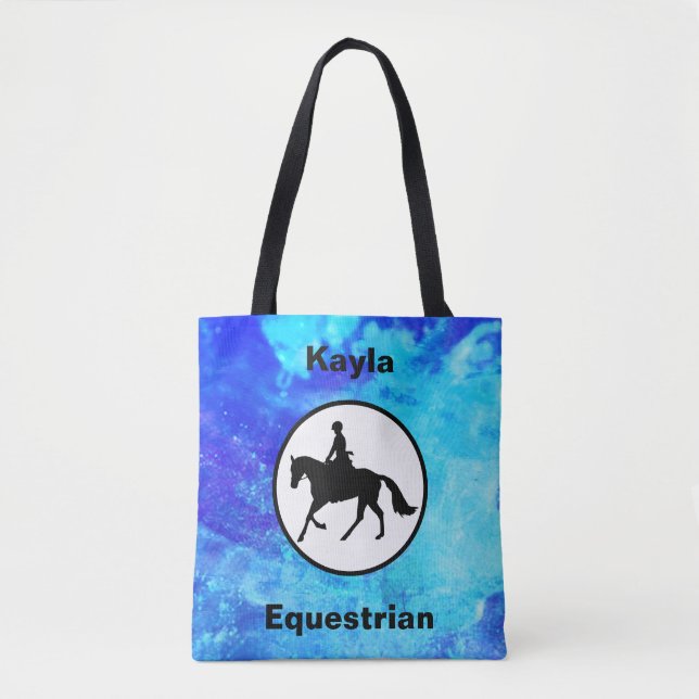 Equestrian Watercolor Tasche (Vorderseite)