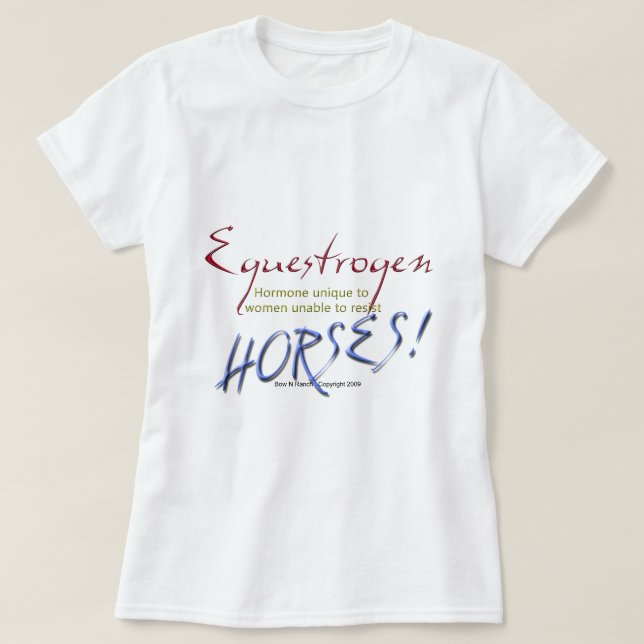 Equestrogen: lustiges Pferd T-Shirt (Design vorne)