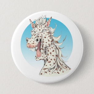Equi-toons "Domino" Appaloosa-Pferdebegleiter Button