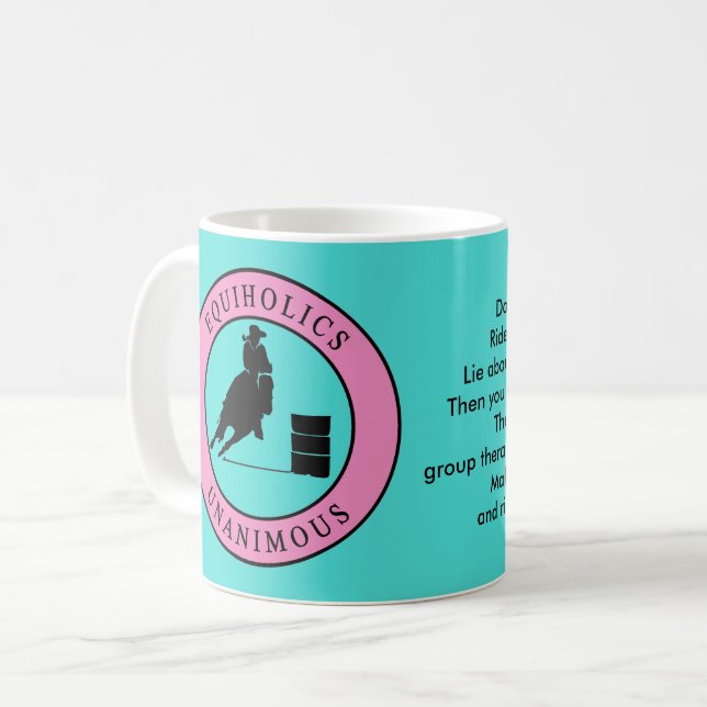 Equiholics Unanimous Barrel Racer Kaffeetasse (Vorderseite Links)