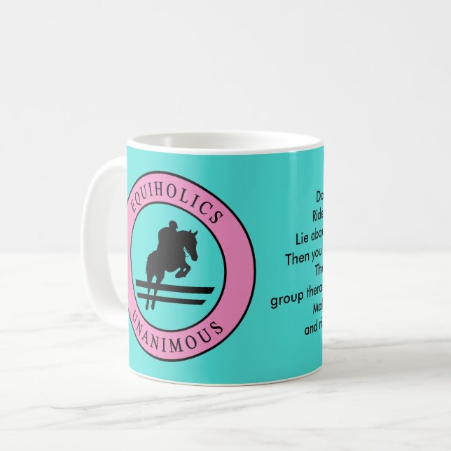Equiholics Unanimous Hunter Jumper Kaffeetasse (Vorderseite Links)