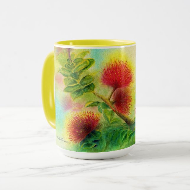 Équilibre de jaune de tasse de fleur de Malorie (Devant gauche)