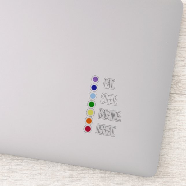 Équilibre de sommeil simple Chakra Vinyl Sticker (Détail)