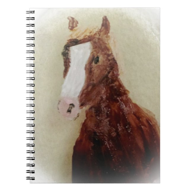 Equine Art Brown Horse Notizblock (Vorderseite)