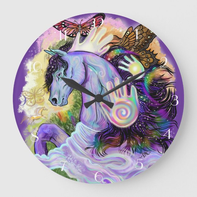 Equine Dreams~wall Uhr (Vorderseite)