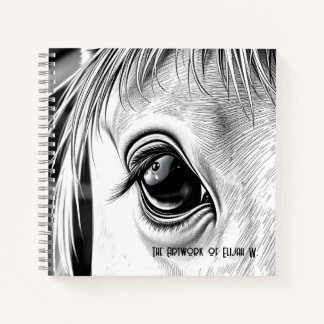Equine Gaze  - Spiral Sketch Book Notizbuch