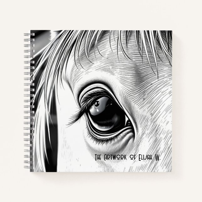 Equine Gaze  - Spiral Sketch Book Notizbuch (Vorderseite)