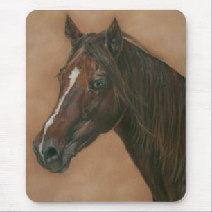 equine picture of chestnut mare brown horse mousepad