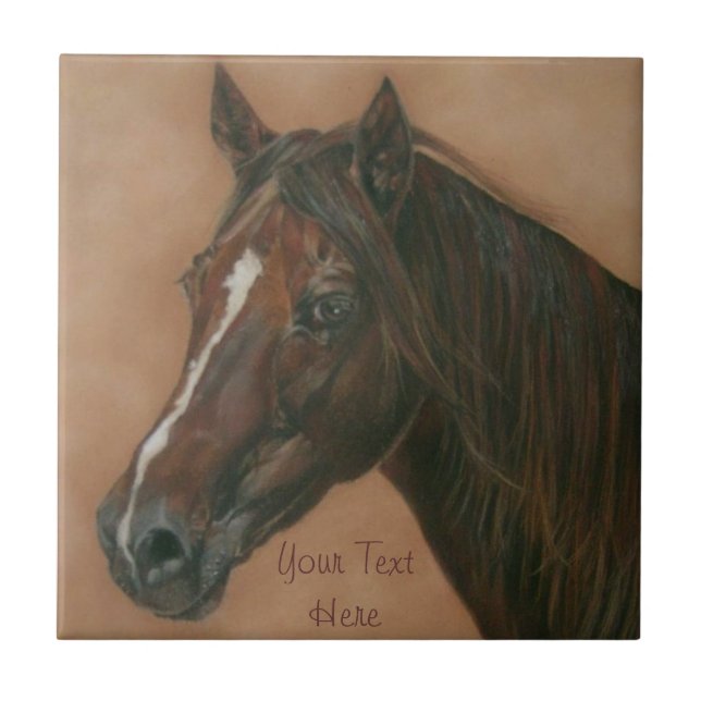Equine Picture of Chestnut Mare Horse Fliese (Vorderseite)