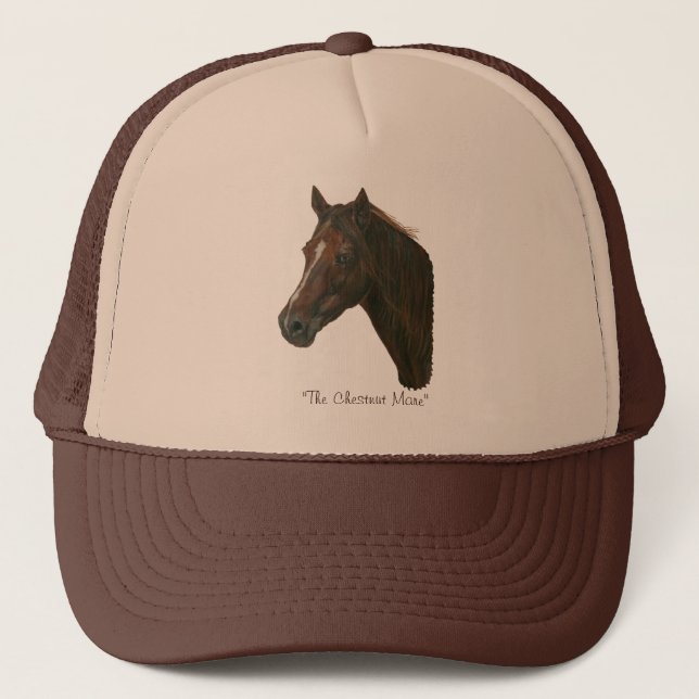 Equine Picture of Chestnut Mare Horse Truckerkappe (Vorderseite)