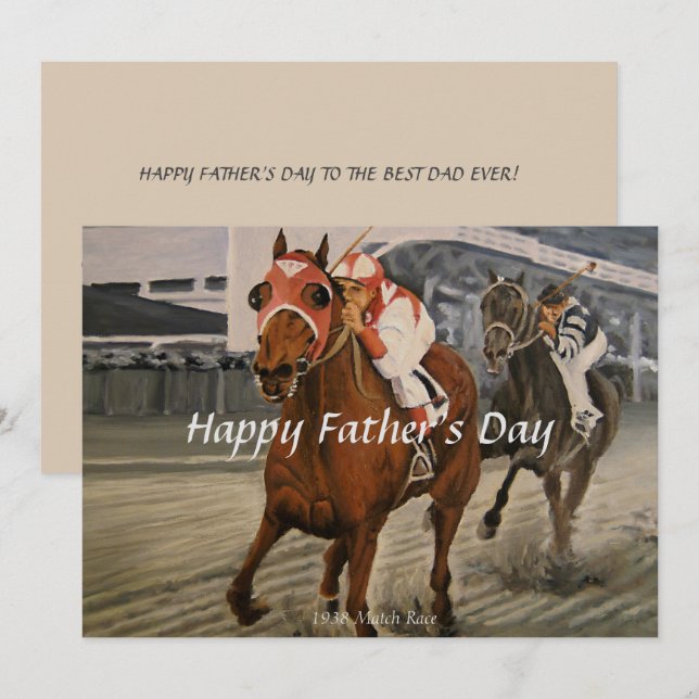 Equine Thoroughbred gewinnt Big Race (Vorne/Hinten)