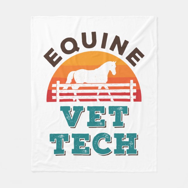 Equine Vet Tech Horse Veterinary Technician Fleecedecke (Vorderseite)