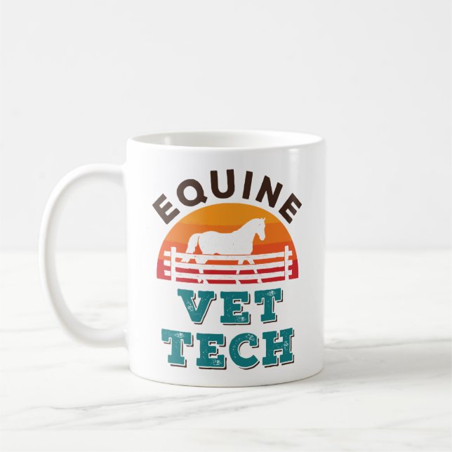 Equine Vet Tech Horse Veterinary Technician Kaffeetasse (Links)