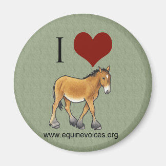 Equine Voices I Love Gulliver Green Magnet