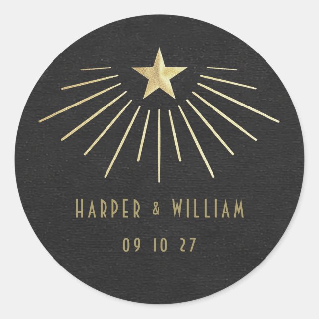 Equinox Celestial Starburst Wedding Stickers (Devant)