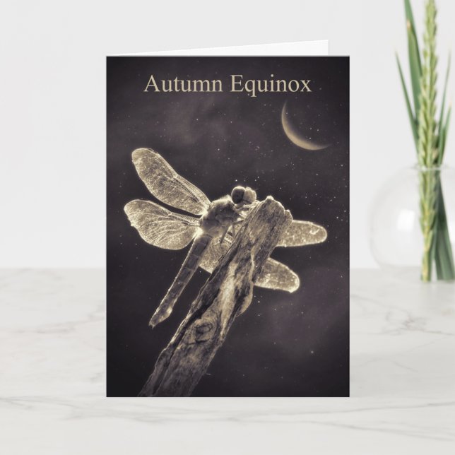 Equinox Herbstmabon mit Dragonfly Karte (Vorderseite)