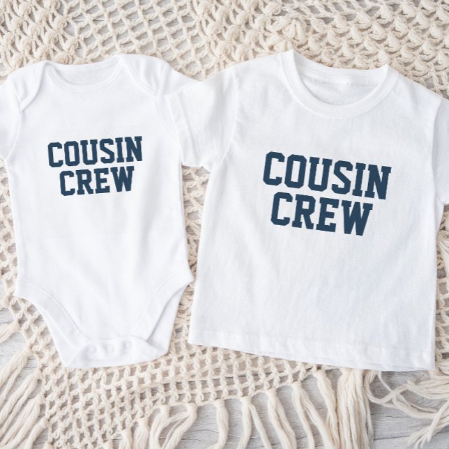 Équipage Cousin | Chemise T-shirt pour bébé Marine (Créateur téléchargé)