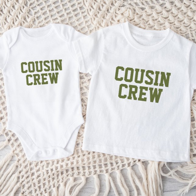 Équipage Cousin | T-shirt bébé pour enfants d'oliv (Créateur téléchargé)