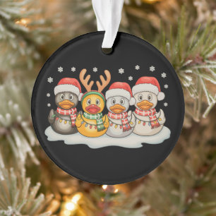 Équipe Canard en Caoutchouc Renne de Noël Lumières
