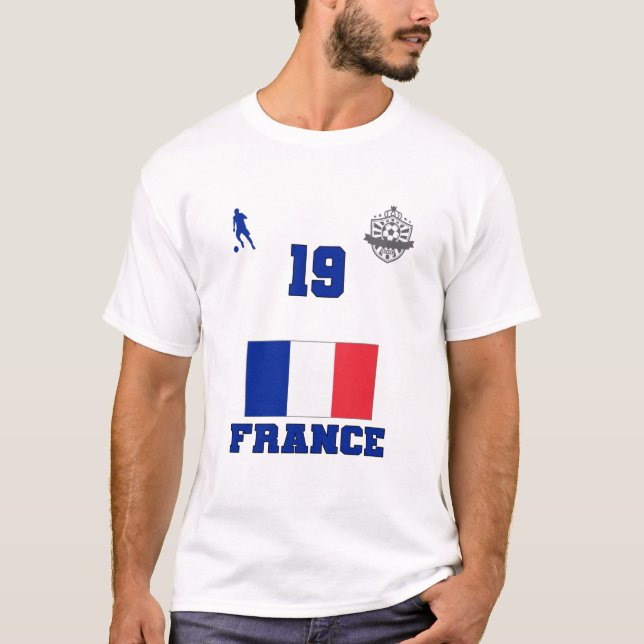 Équipe de France de Football #19 T-shirt (Devant)