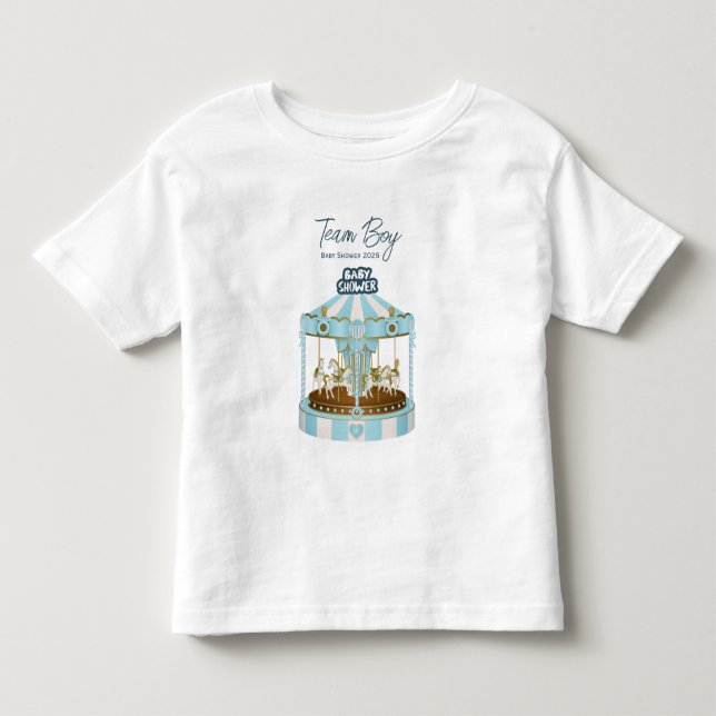 Équipe de la Baby Shower Garçon 2025 T-Shirt (Devant)