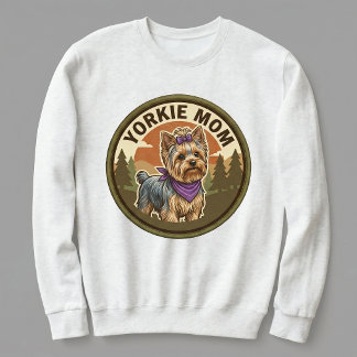 Équipe de maman Yorkie Sweatshirt ras du cou Térri