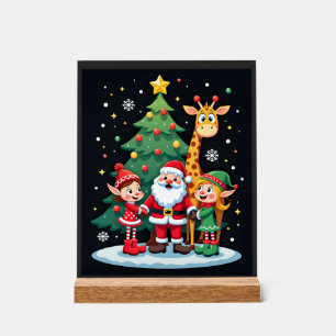 Équipe de Noël Santa Girafe Elfe Dabbing Ensemble