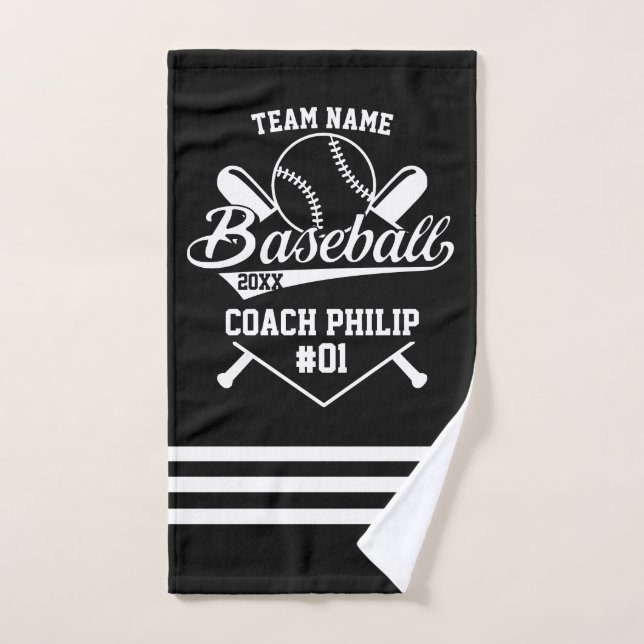 Équipe d'entraîneurs de baseball Maman joueur équi (Serviette à main)
