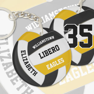 équipe d'or noir couleurs volleyball personnalisé