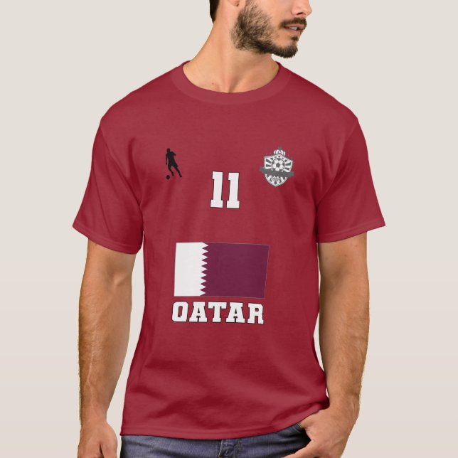 Équipe du Qatar de football #11 T-shirt (Devant)