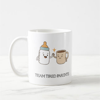 Équipe Fatigué Parents Drôle Bébé & Café Mug