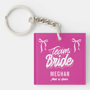 Équipe Mariée Coquette Bow Bridesmaid Cadeau