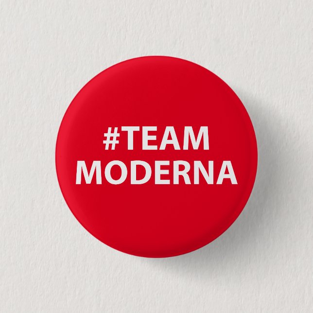 Équipe Moderna Covid Badge Pin Button Vaccin (Devant)