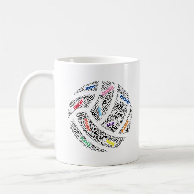 Équipe personnalisée de Netball Mug (Gauche)