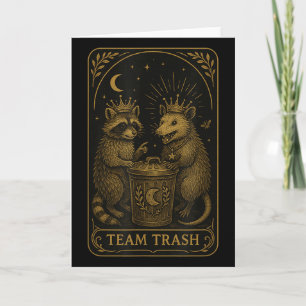 Équipe Traarot Carte Racoon Opossum Amoureux Drôle