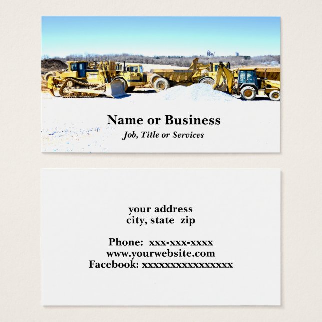 équipement de construction lourd (Devant & derrière)