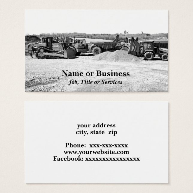 équipement de construction lourd (Devant & derrière)