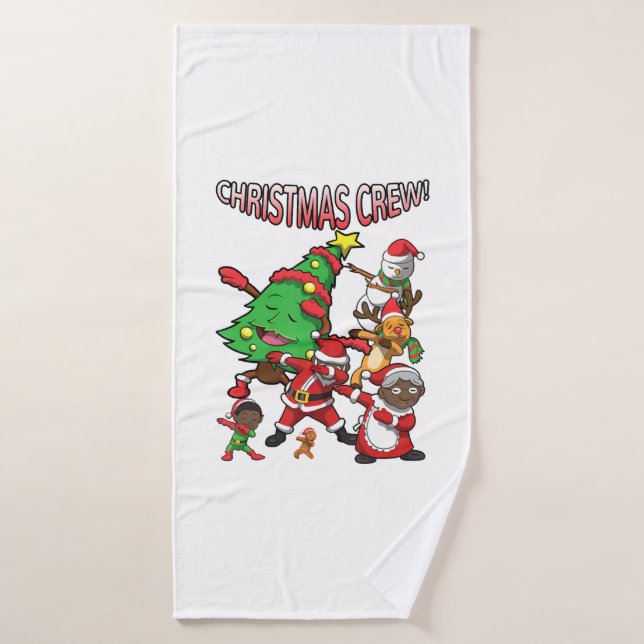 Équipement de Noël Dabbing Père Noël Africain-Amér (Serviette de bain)