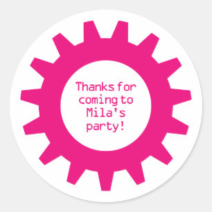 Équipement rose Stickers Merci fête d'anniversaire